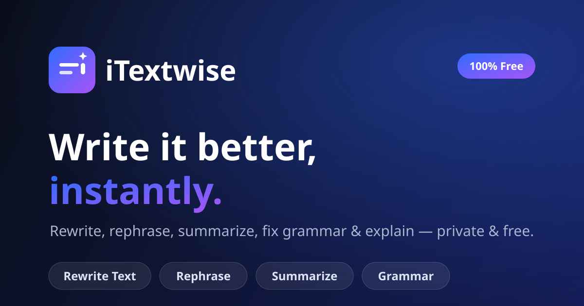 iTextwise — 官网预览图
